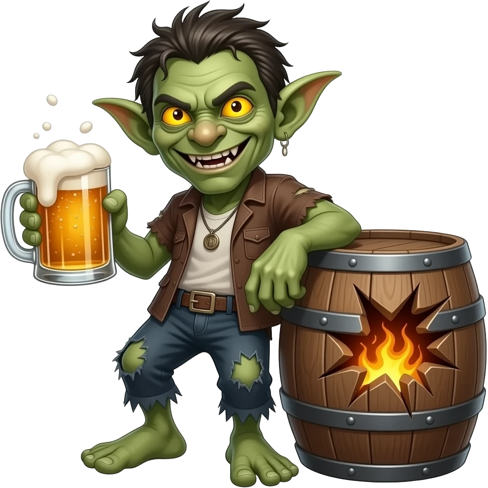 4. Hangover Goblin    Chaotic creature encouraging terrible decisions. emoji
