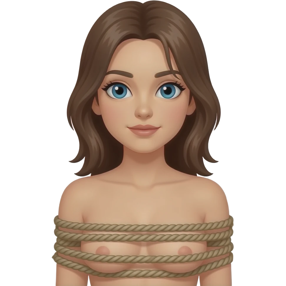 Girl tied up and stripped naked emoji