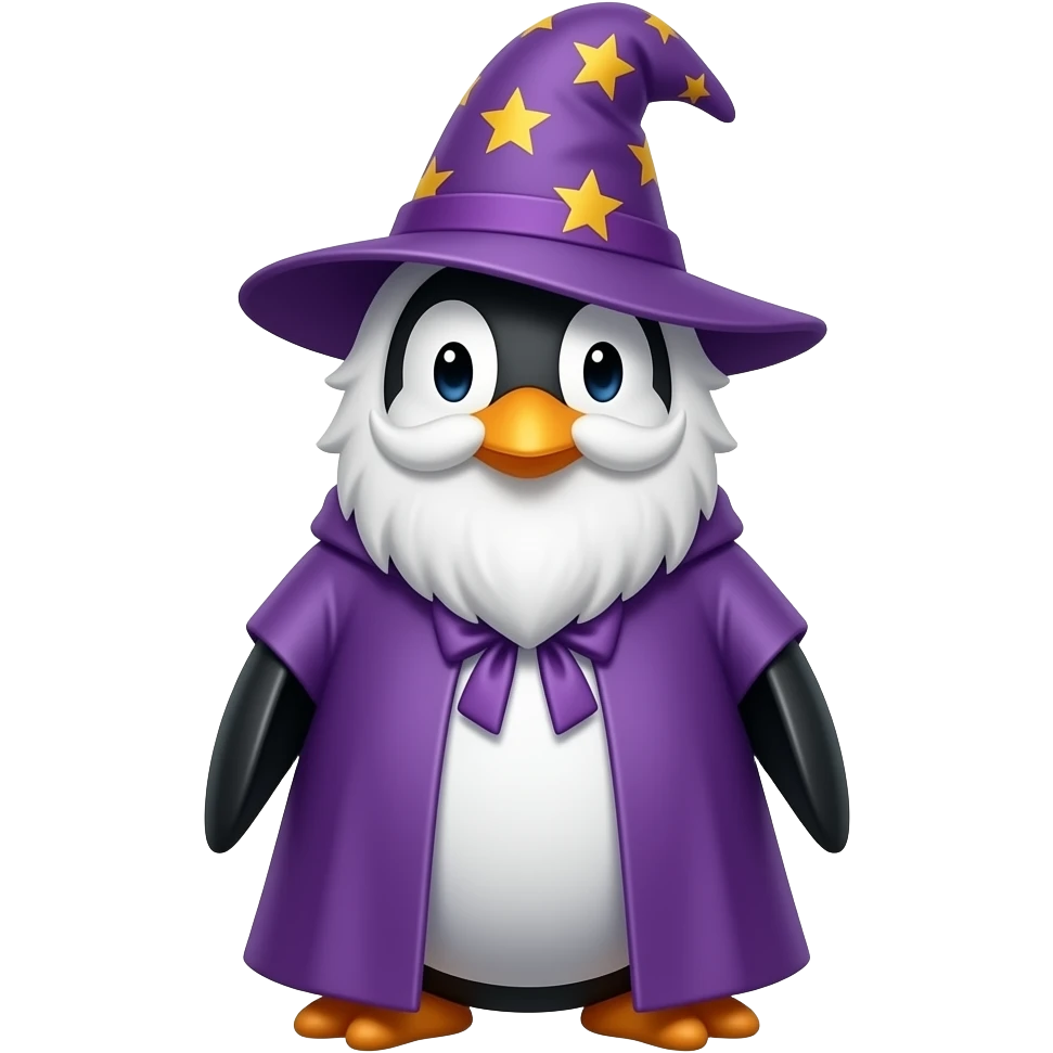 Penguin Wizard emoji