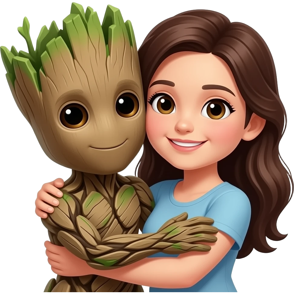 Mommy hugs Groot emoji