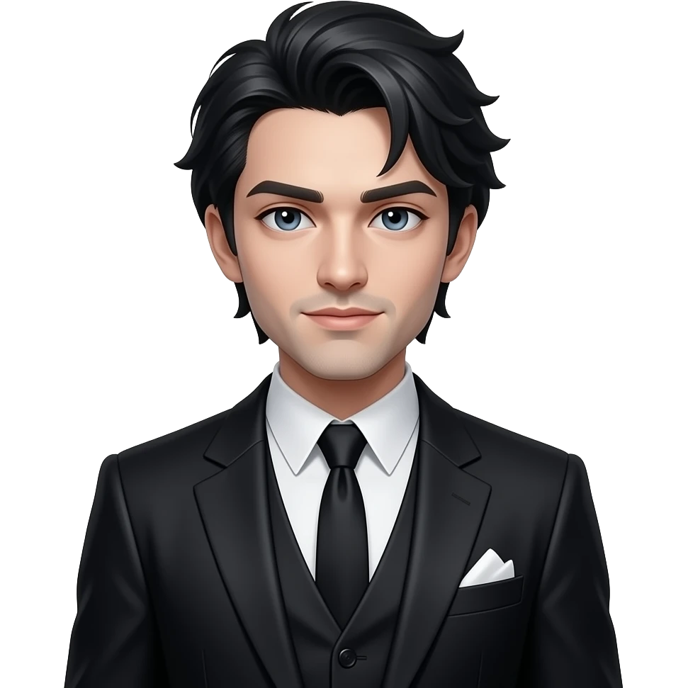 Gothic dark suit emoji