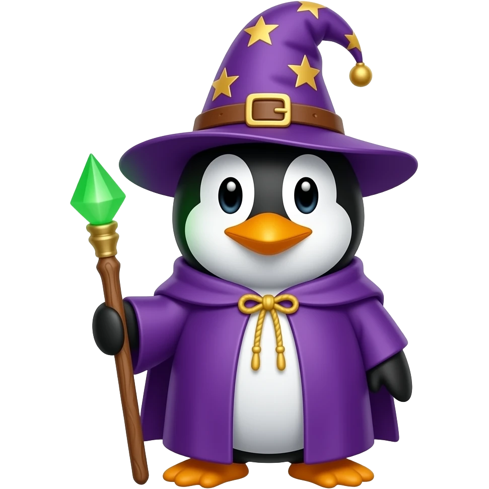 Penguin Wizard emoji