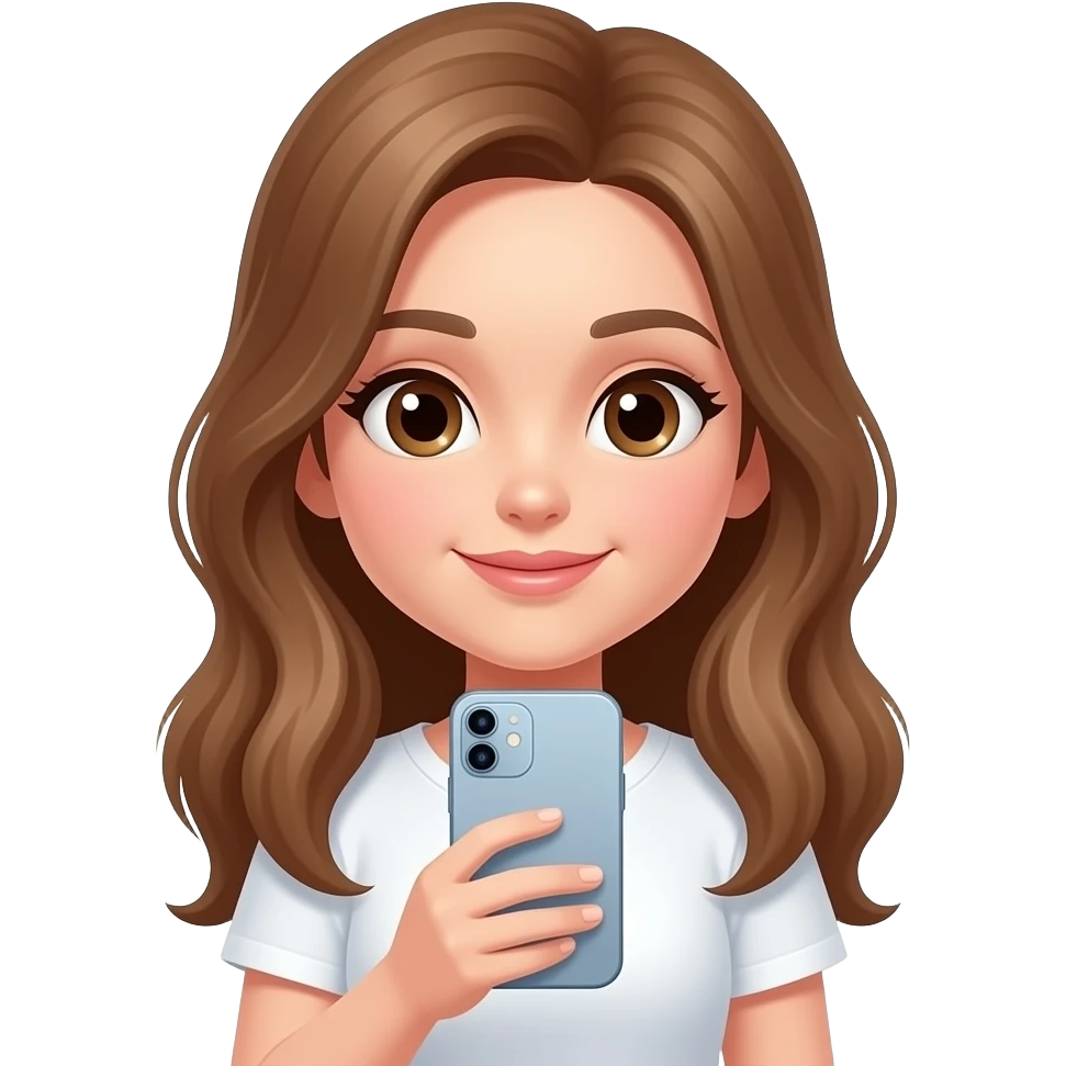 Light brown haired girl iphone emoji