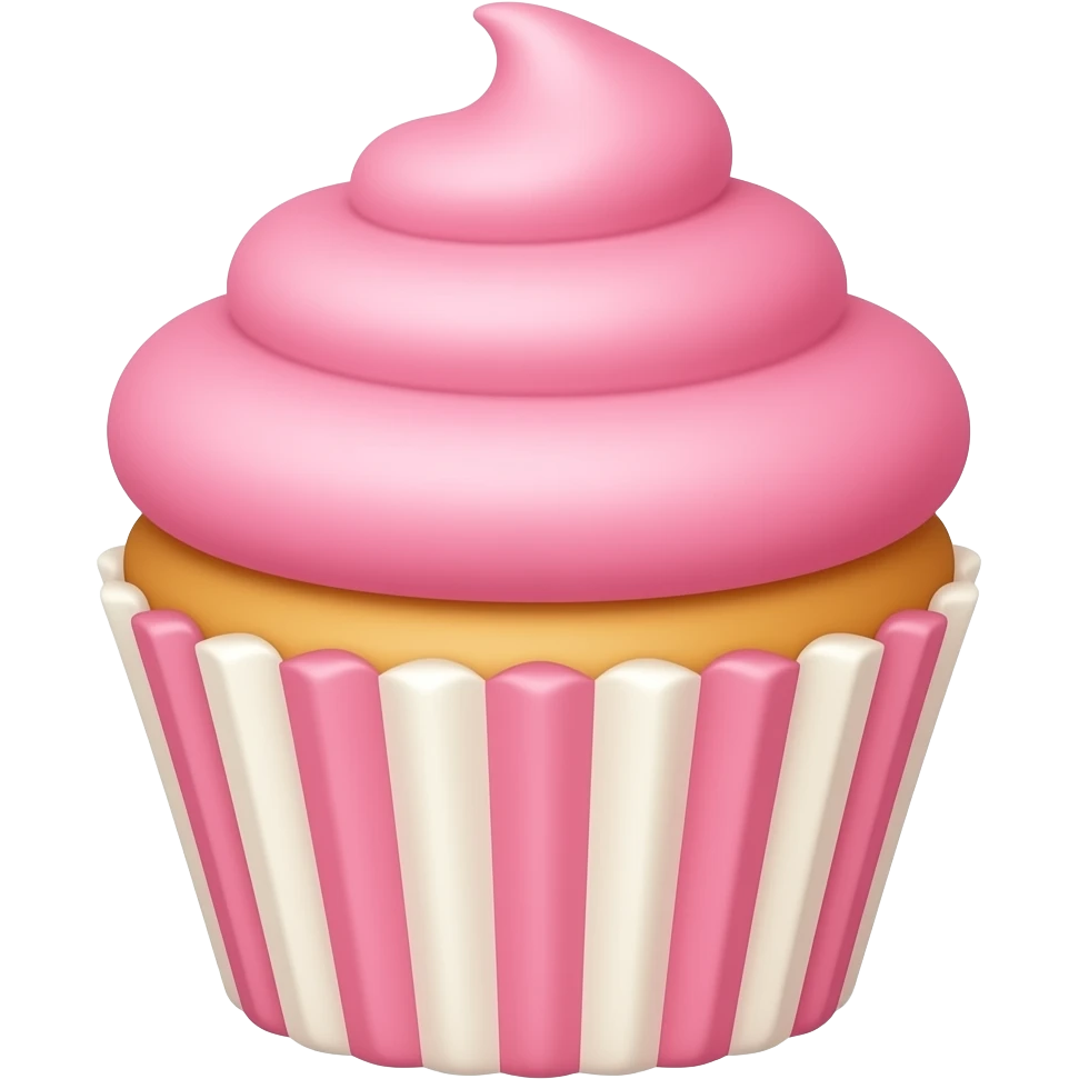 Cupcake with pink icing emoji