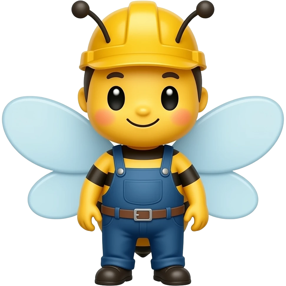 cute cartoon worker bee emoji