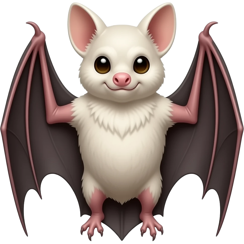 albino bat realistic emoji