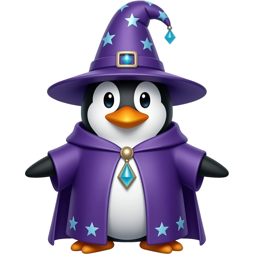 Penguin Wizard emoji
