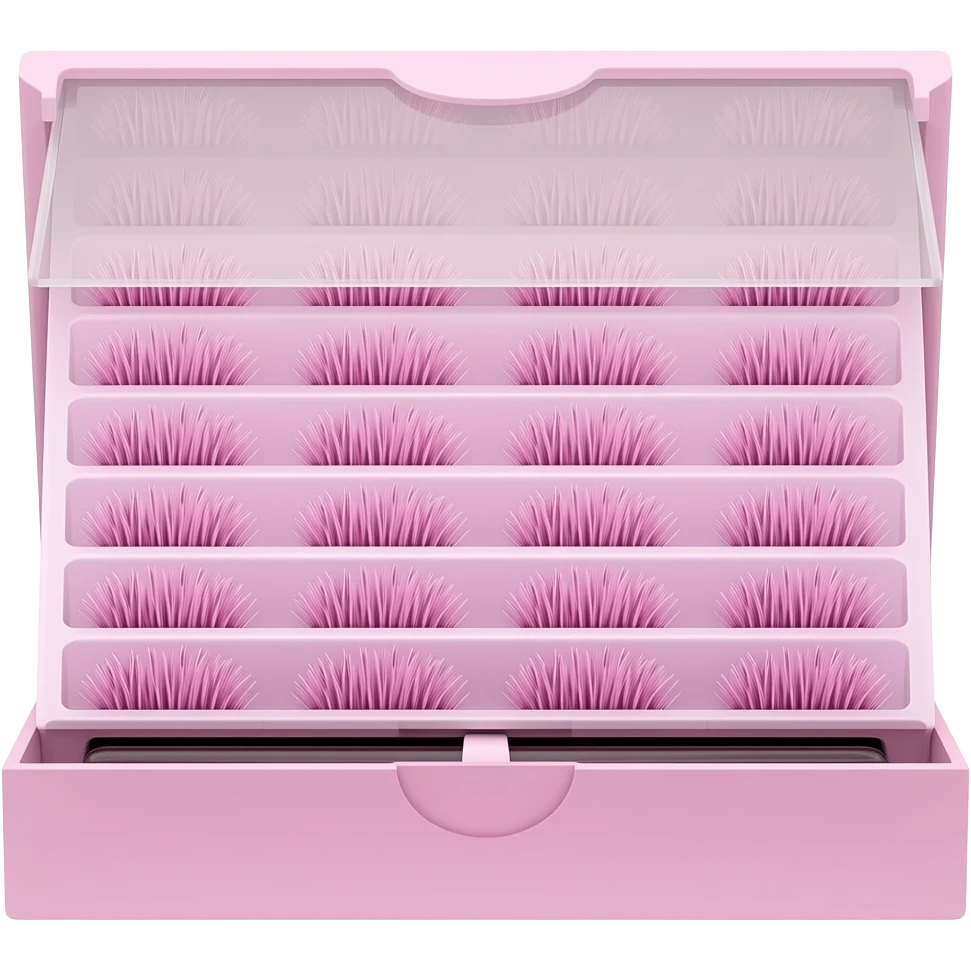 Pink Lash cluster boxes emoji