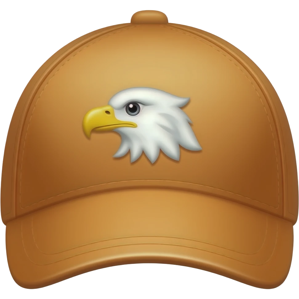 Orange cap with eagle symbol emoji