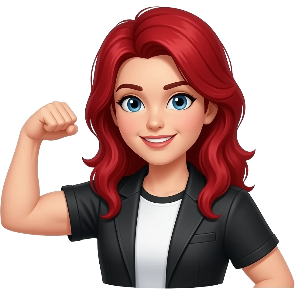 Rouge flexing emoji