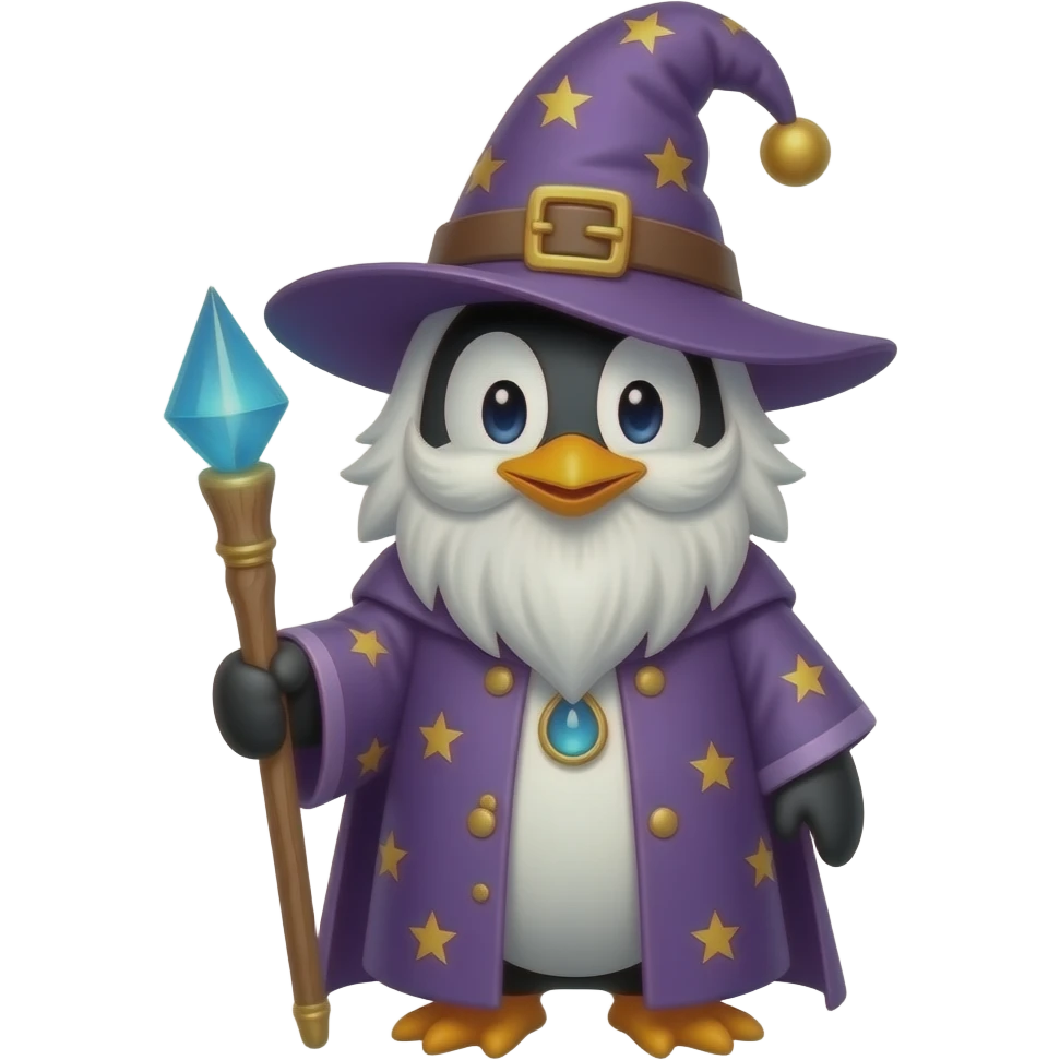 Penguin Wizard emoji