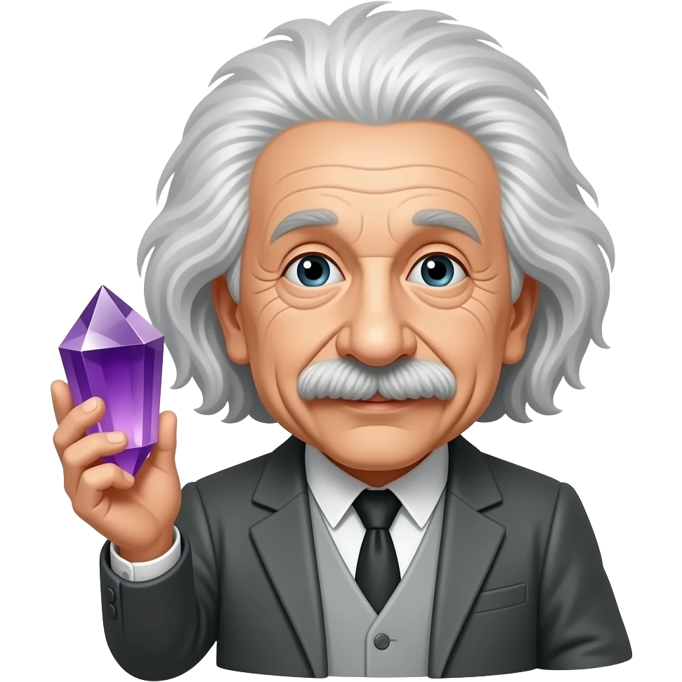Einstein finding Amethyst emoji