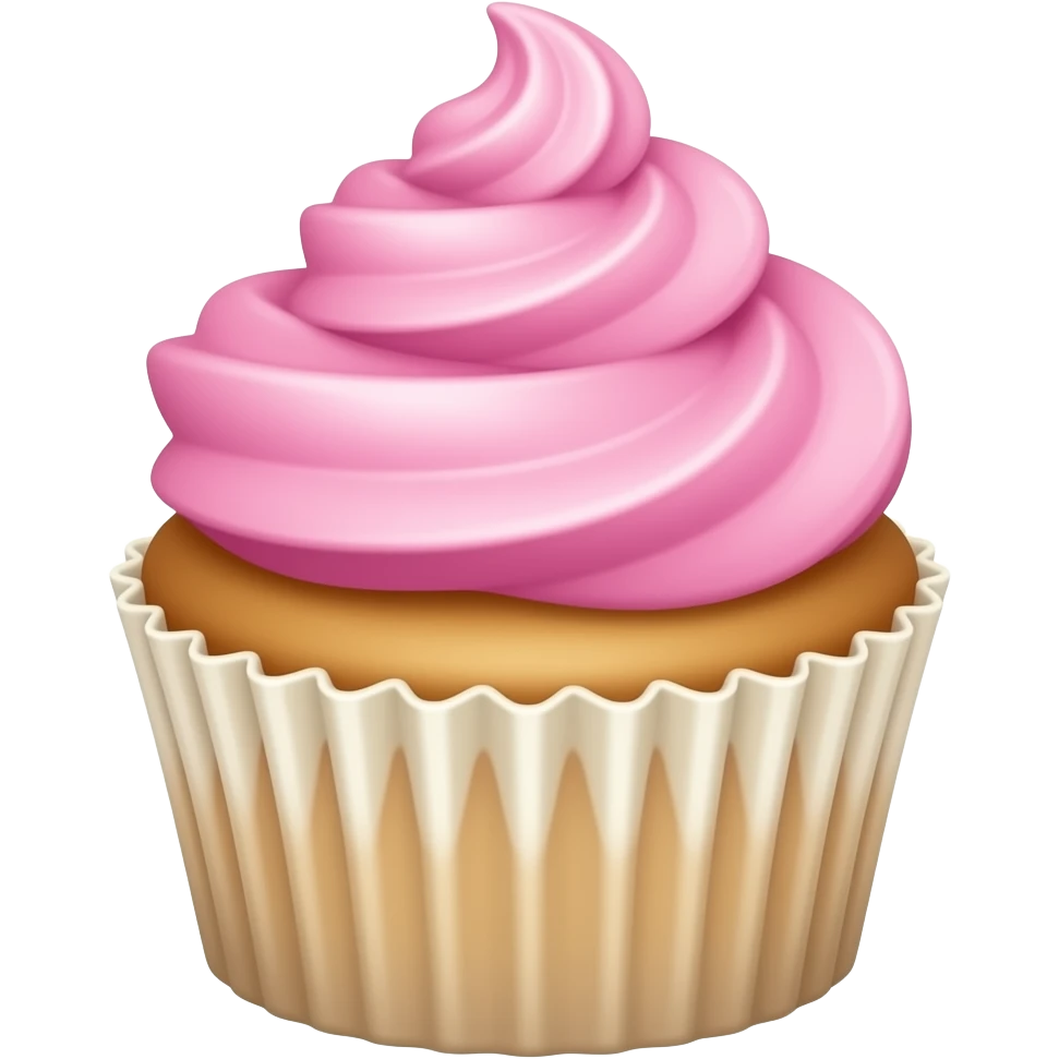 Cupcake with pink icing emoji