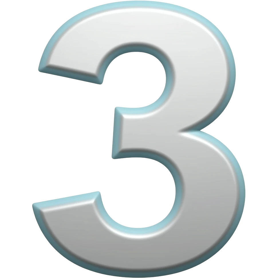 number 3 emoji