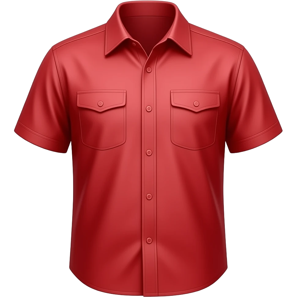 Red cowboy short sleeve shirt emoji