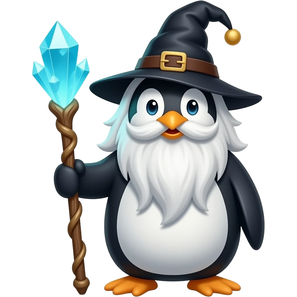 Penguin Wizard emoji