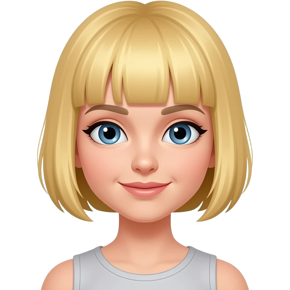 girl with buzz cut , blonde hair, buzz cut short emoji