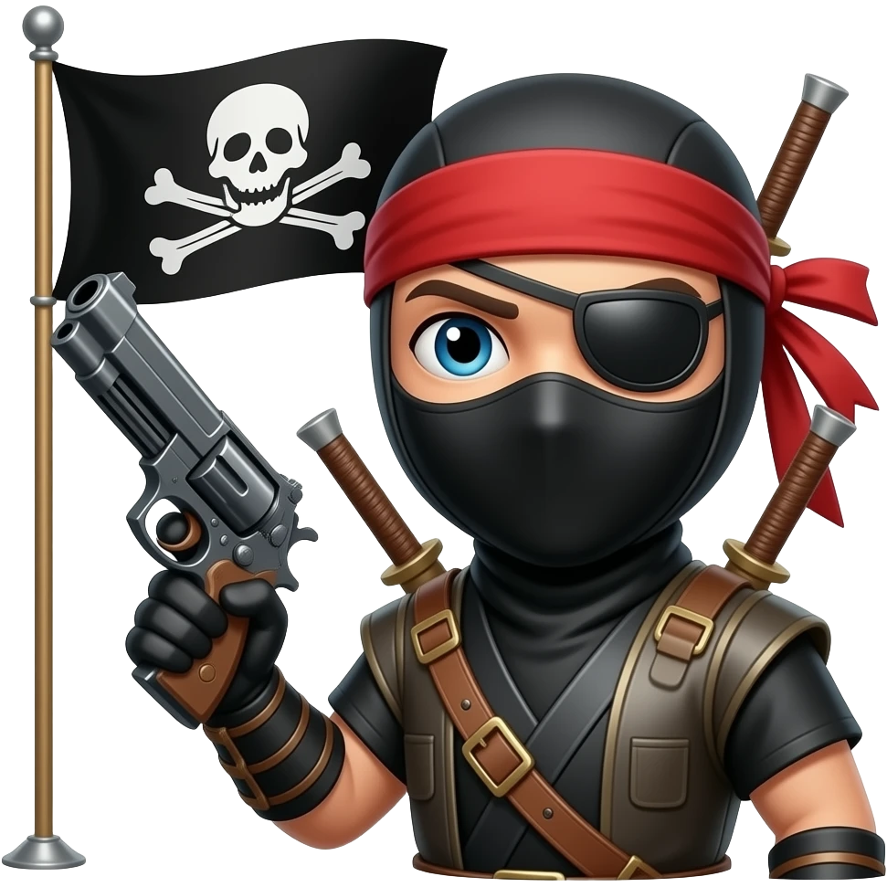 🥷🔫🏴‍☠️ emoji