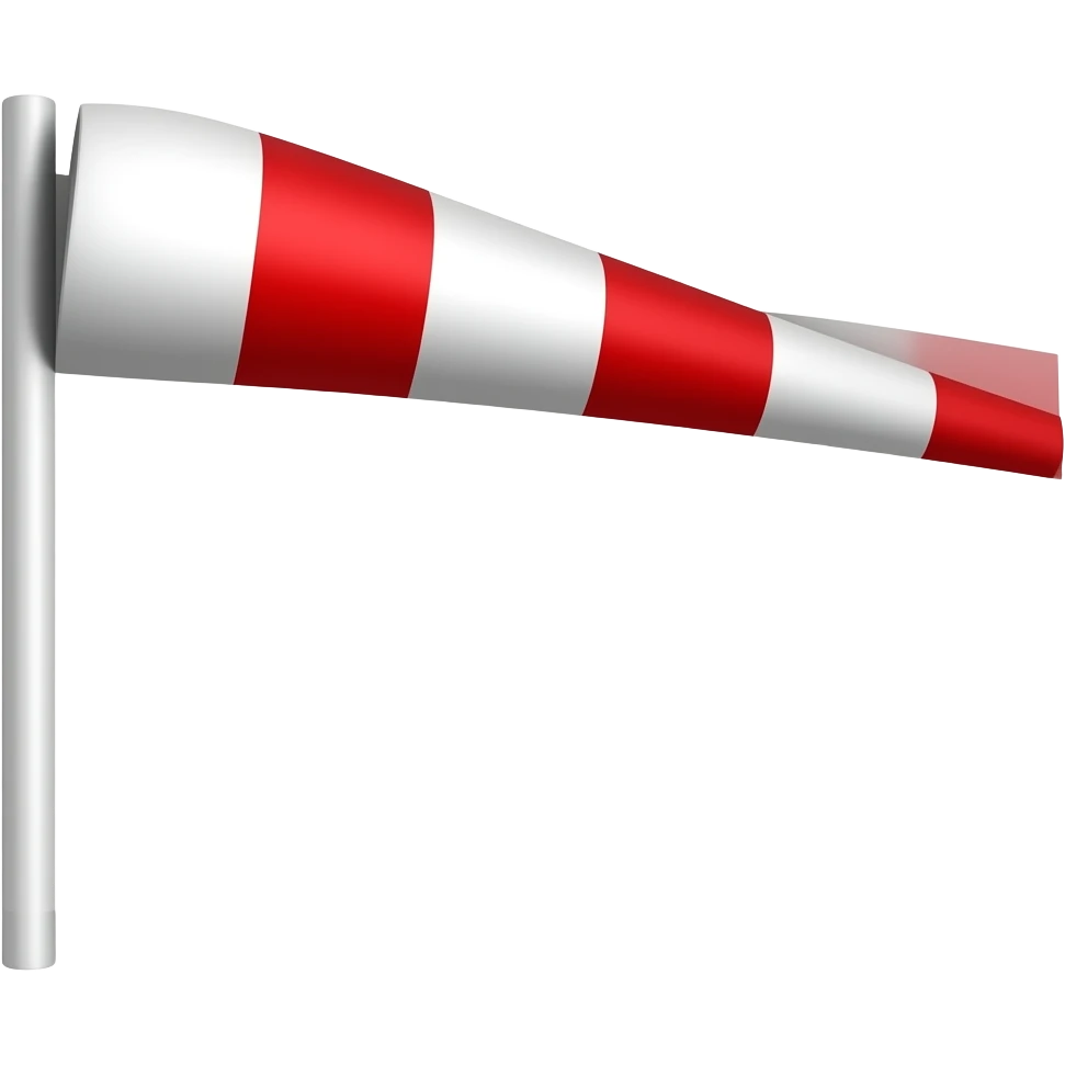White windsock flag emoji