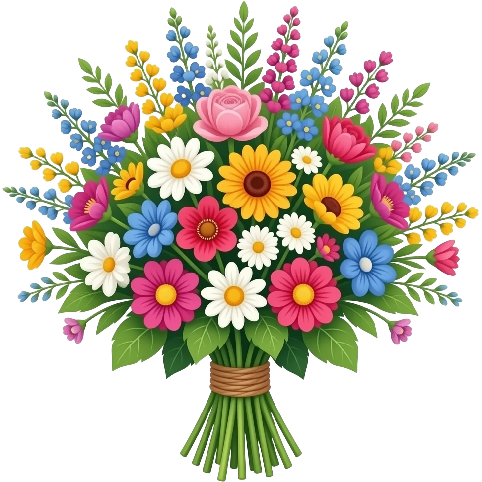 Many flowers emoji