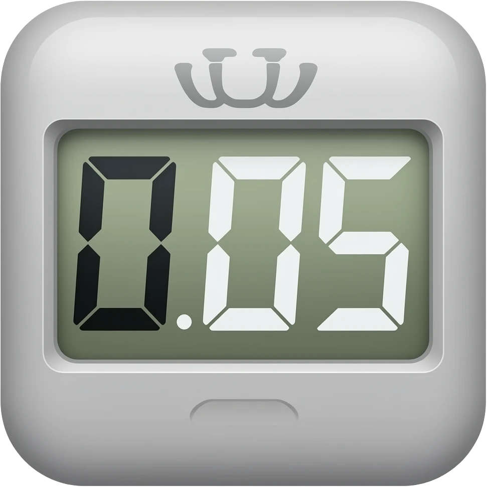 timer seted on 0.05 second emoji