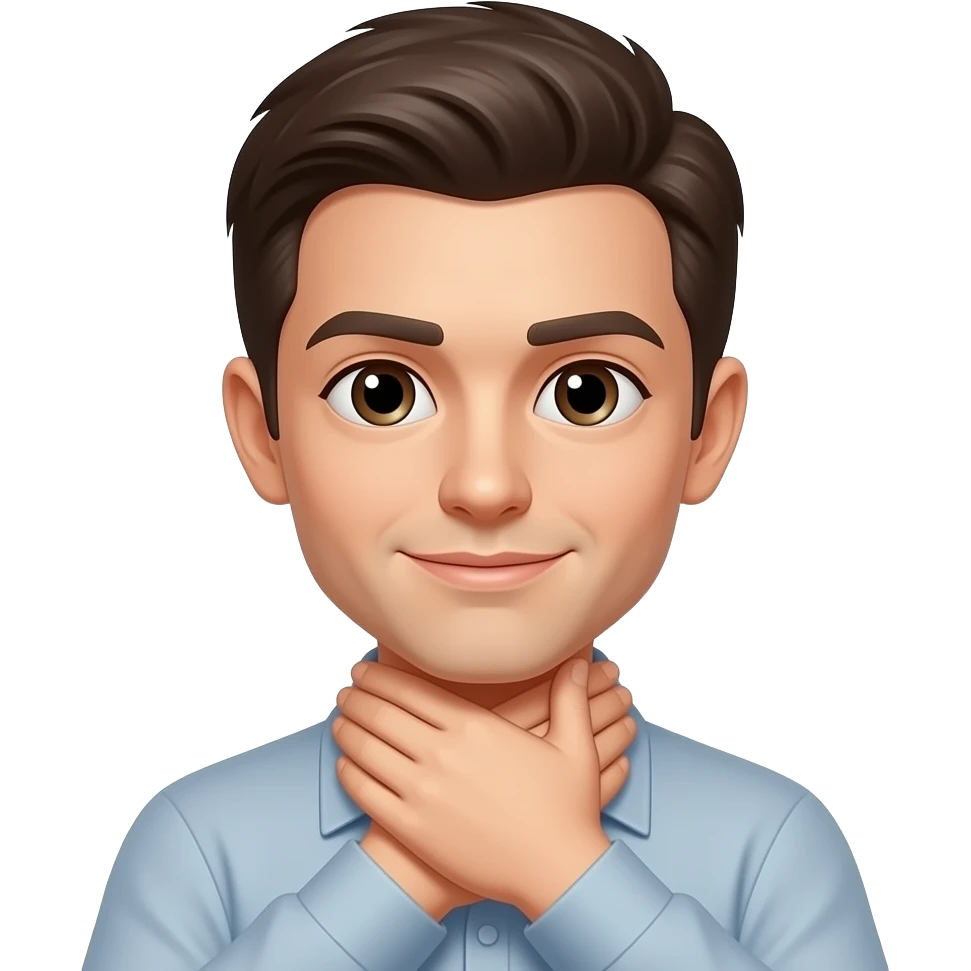 hands around your own neck emoji