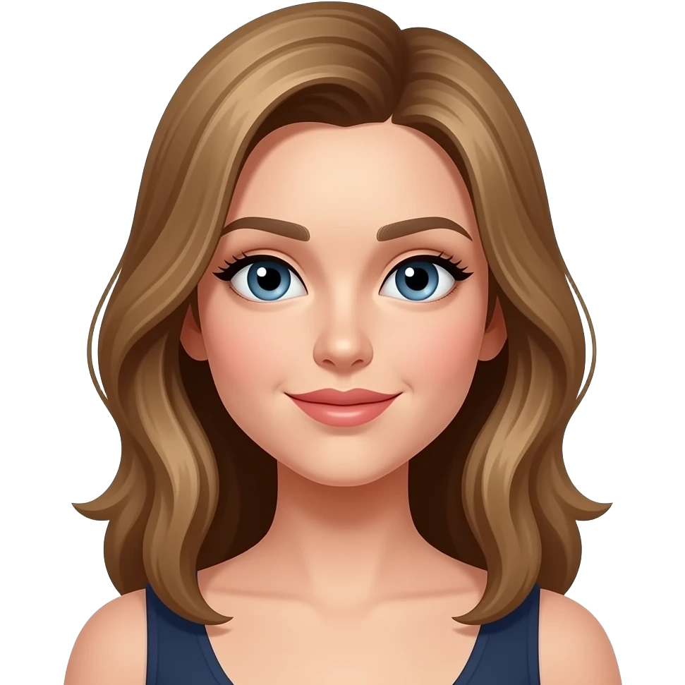 È una femmina ha i capelli biondi castani ha g emoji