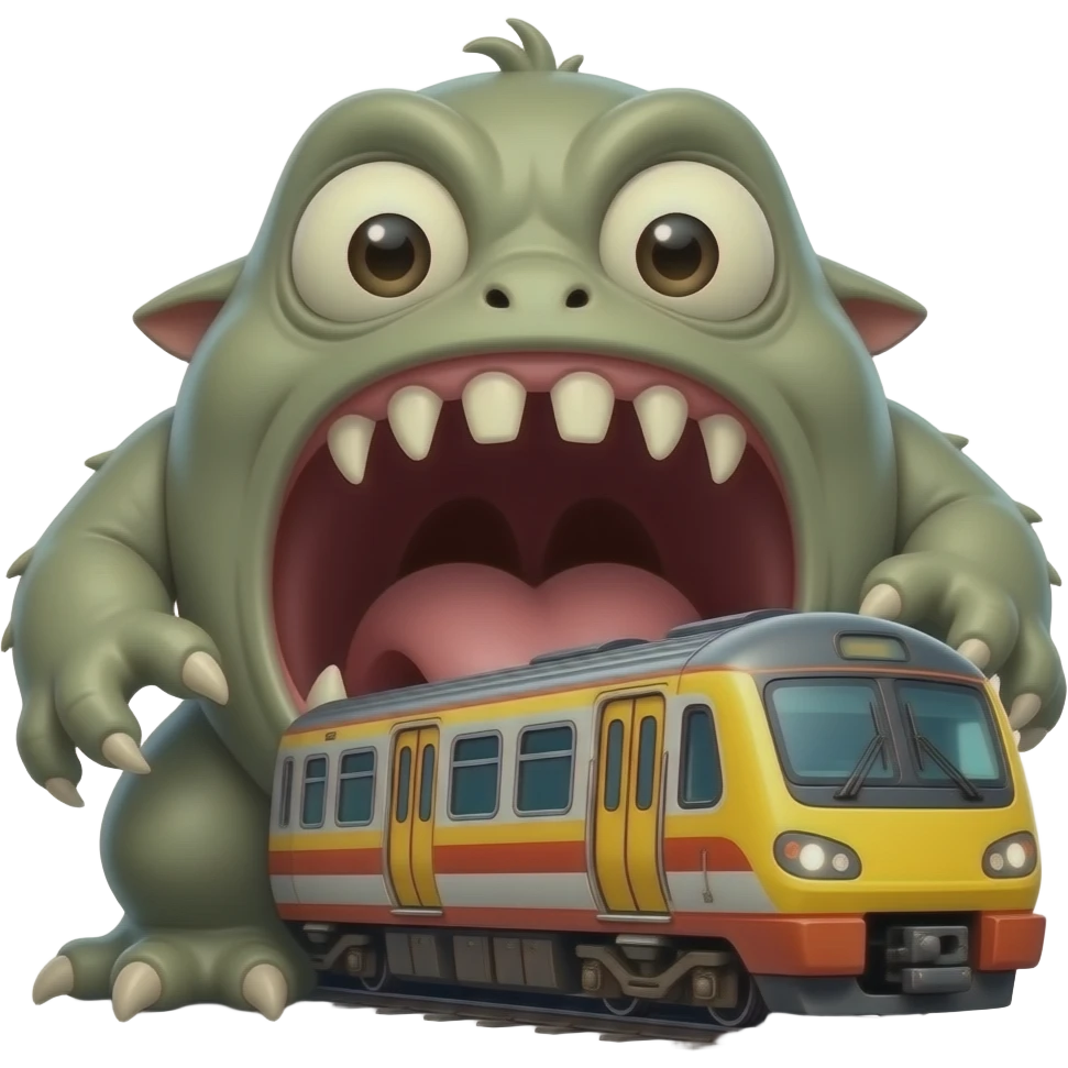 train eater eating a train emoji