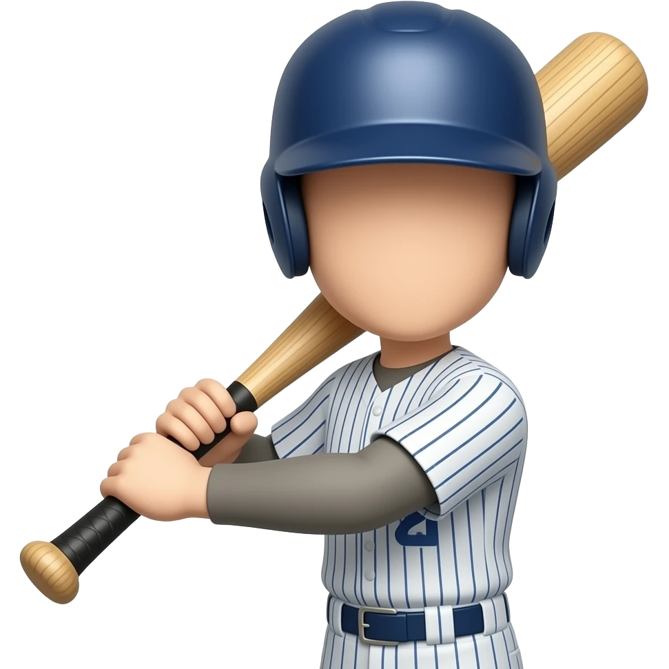 A baseball bat like man holding a baseball bat emoji