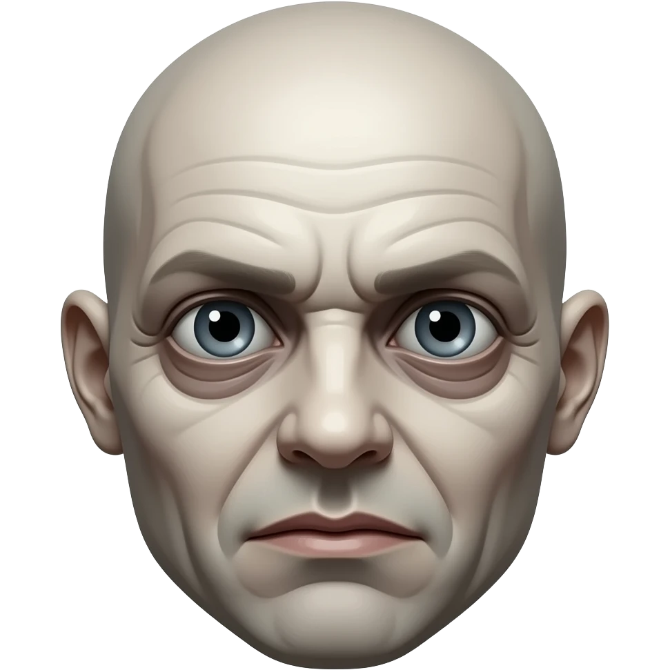 Creepy face emoji