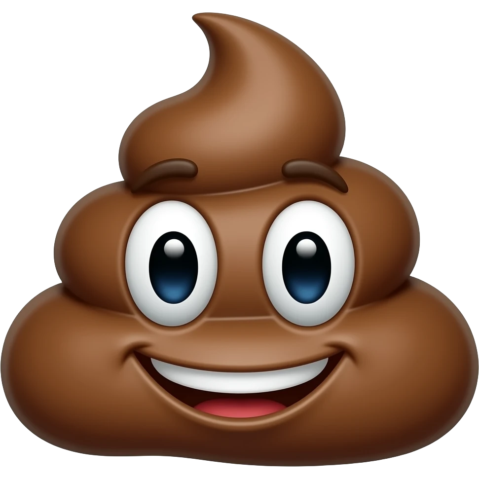 Caca drôle qui fait un proute emoji