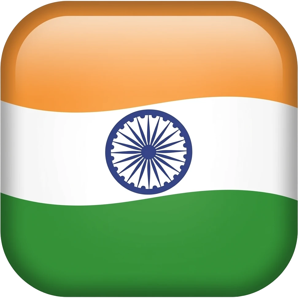 Indian Flag decor tricolor image as icon emoji