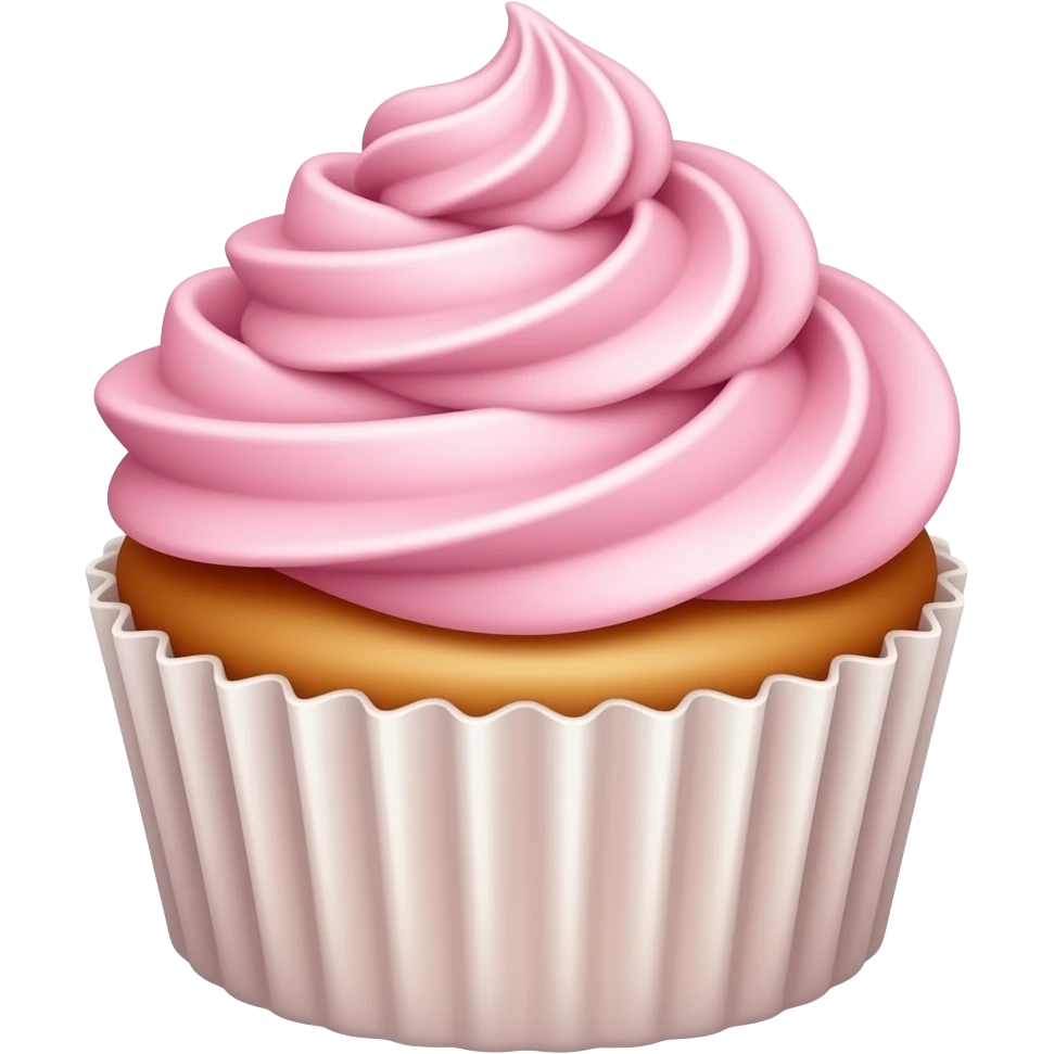 Cupcake with pink icing emoji