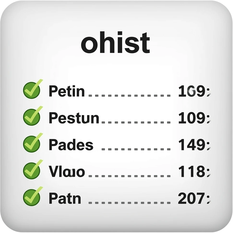 Price list emoji