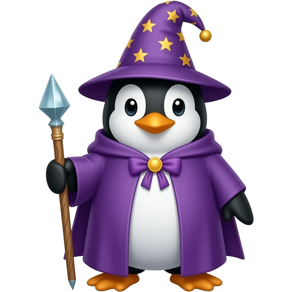 Penguin Wizard emoji