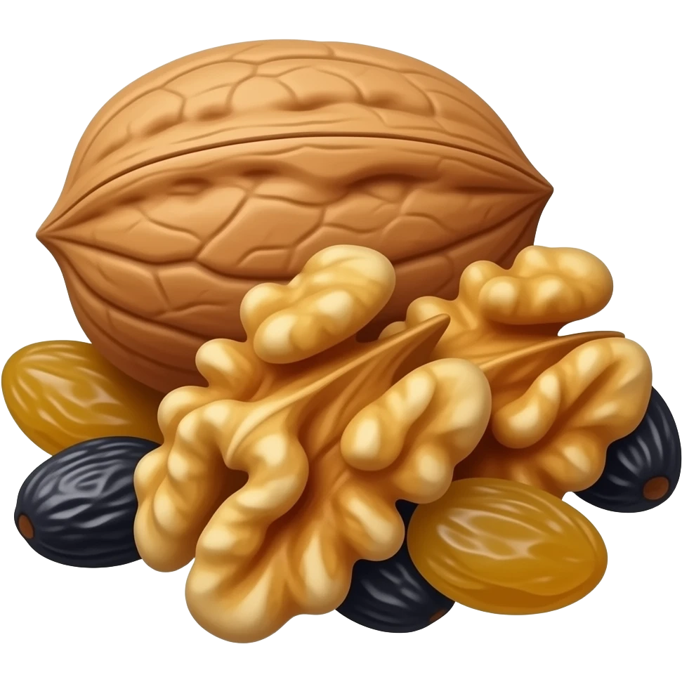 Puñado de Nueces y pasas emoji