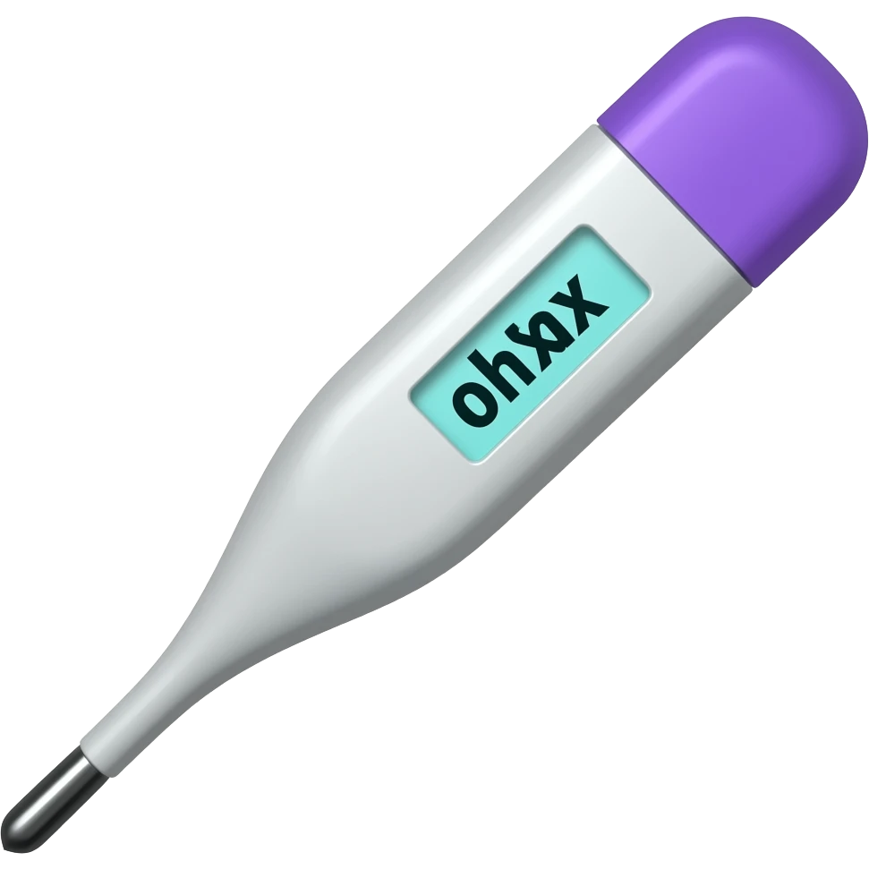 digital thermometer purple emoji