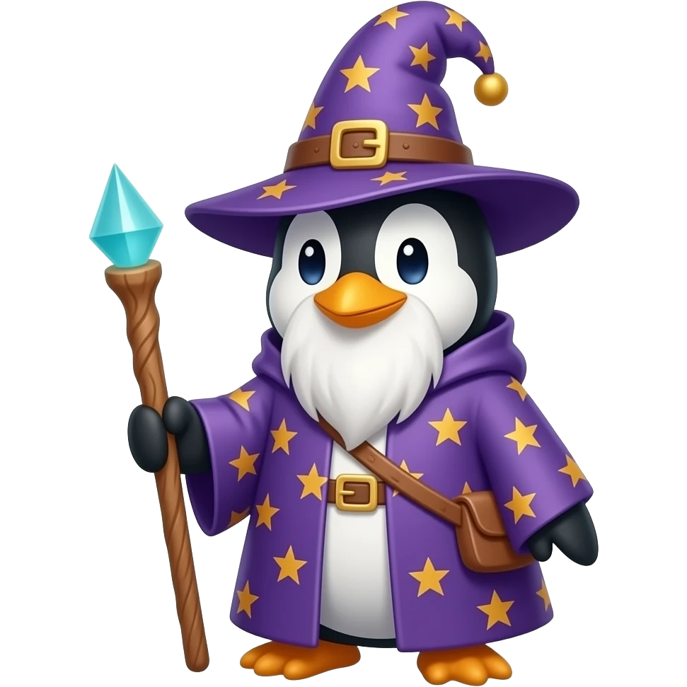Penguin Wizard emoji