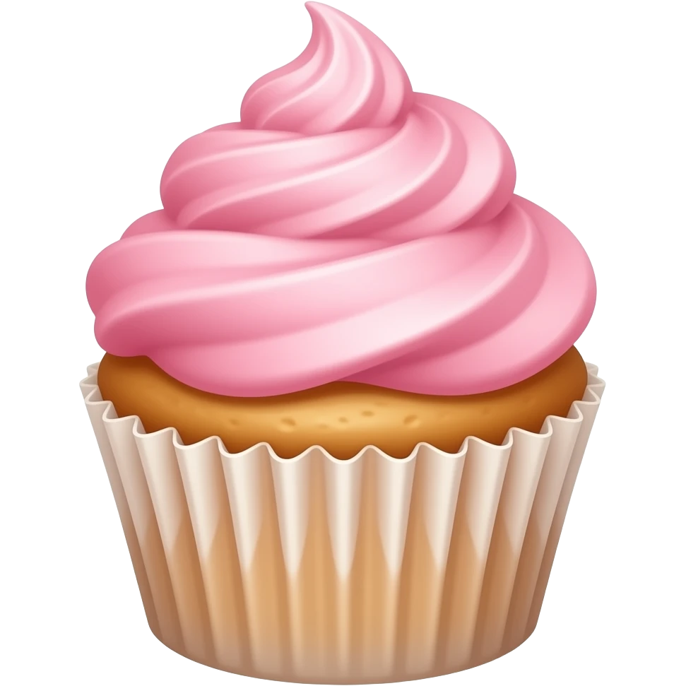 Cupcake with pink icing emoji