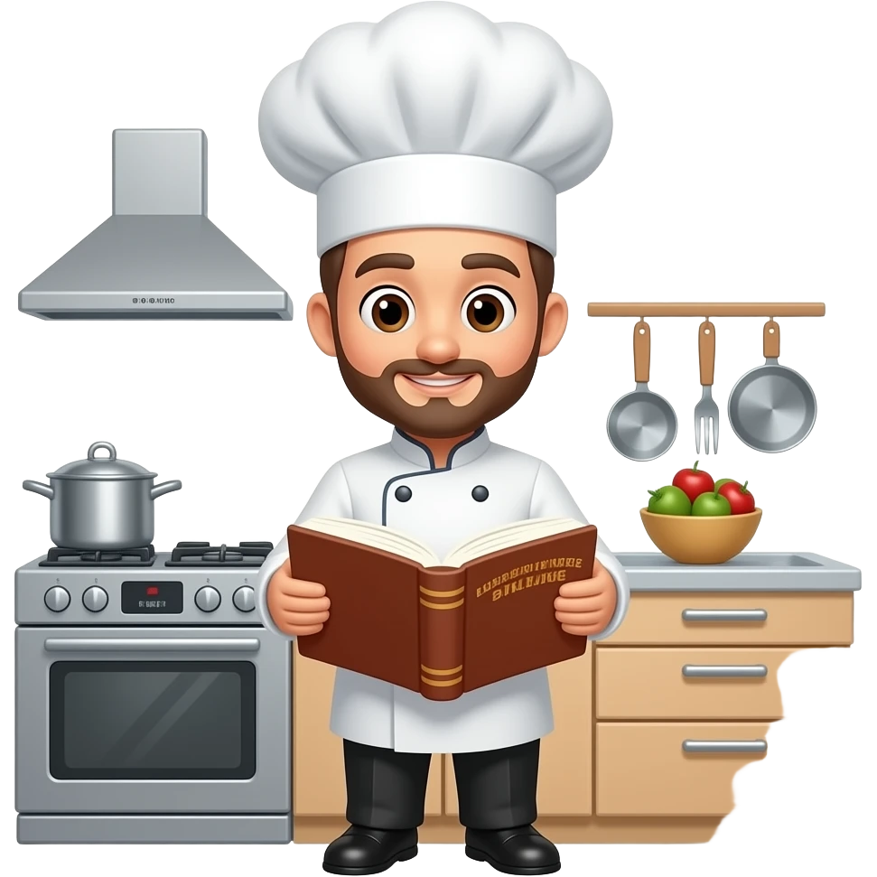 Chef Reading Book emoji