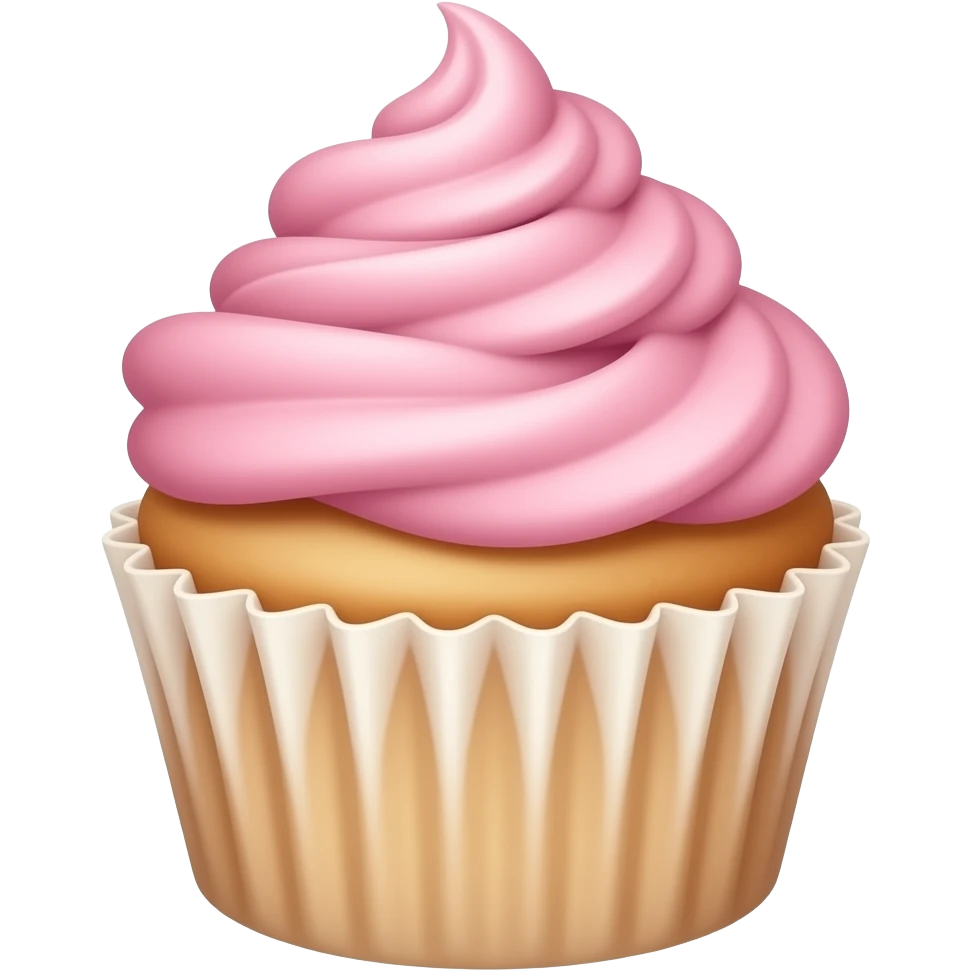Cupcake with pink icing emoji