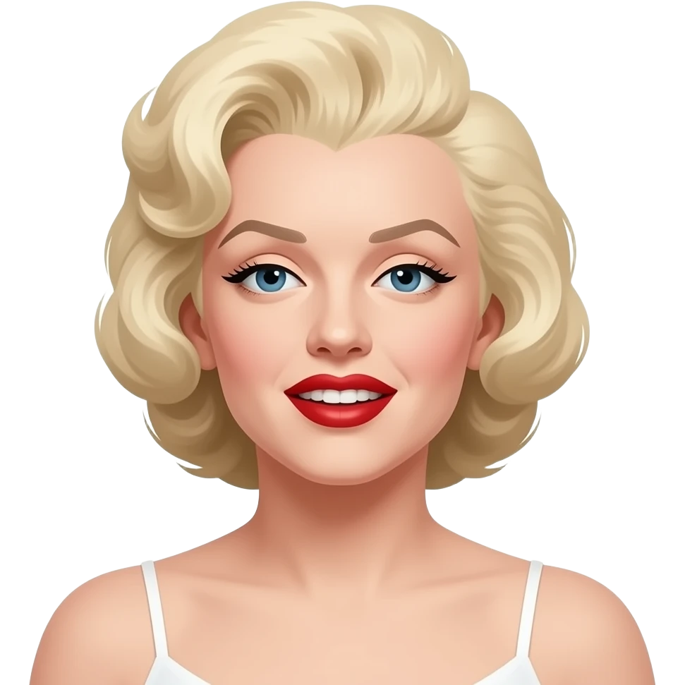 Marilyn Monroe white train stop emoji