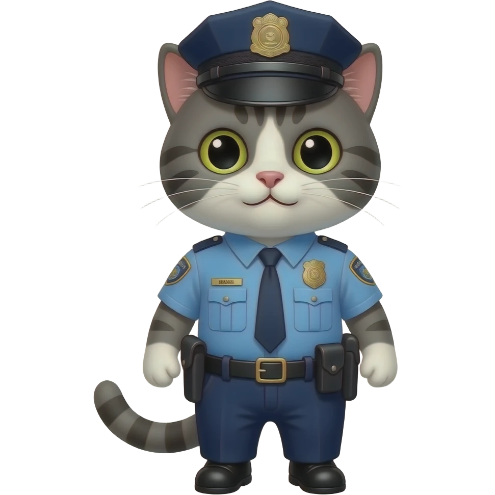 Policeman Cat emoji | AI Emoji Generator