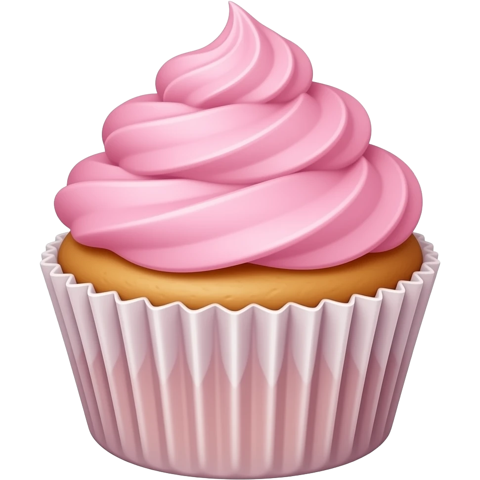 Cupcake with pink icing emoji
