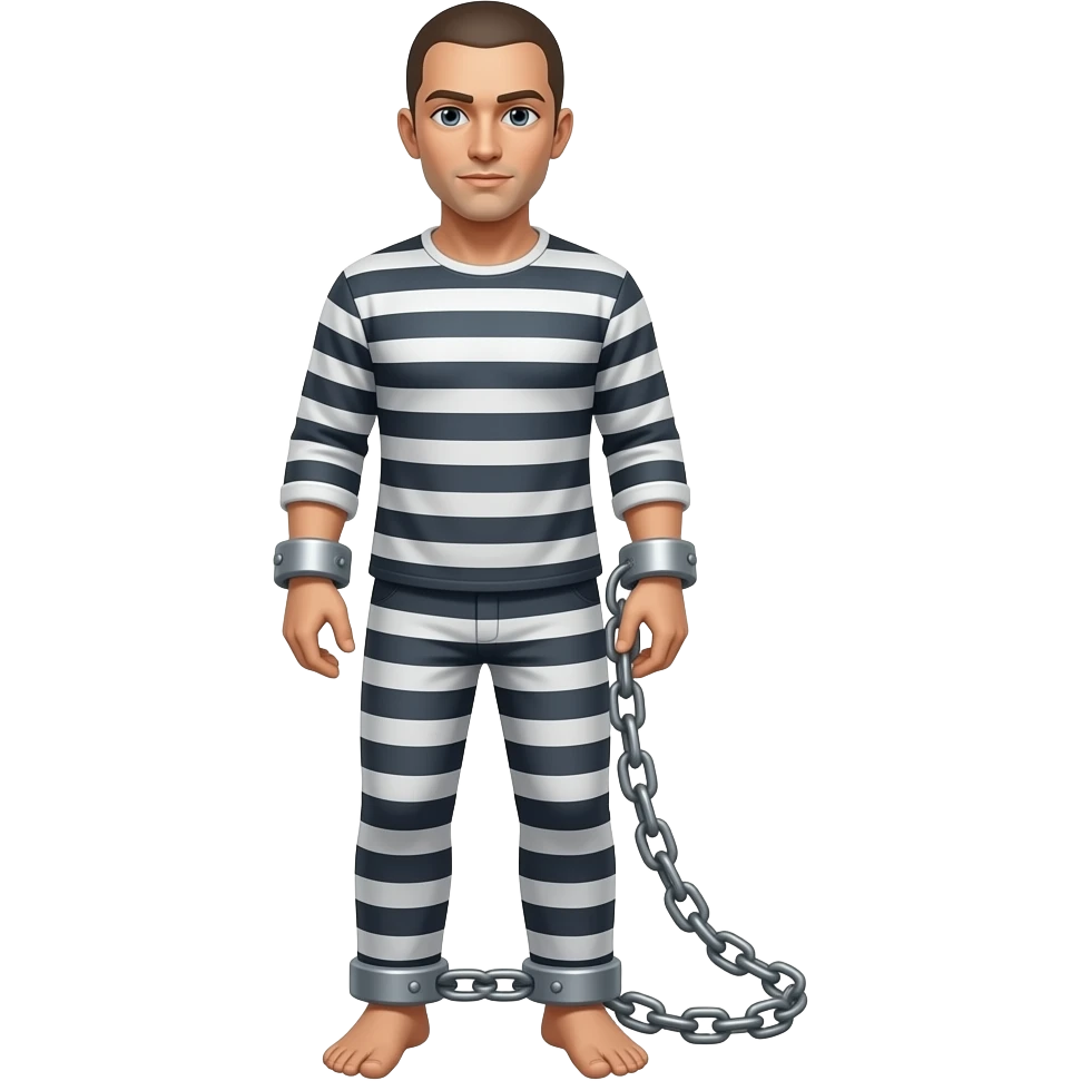 Chained Prisoner from his both hand to both leg full body emoji | AI ...