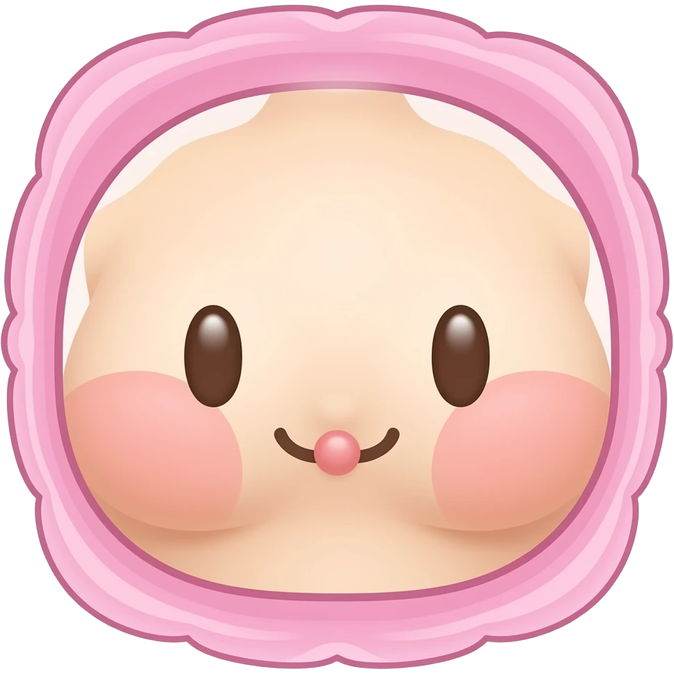 penis border and vagina border and boob border in a square. boobies as a cute kawaii collagephoto frame emoji