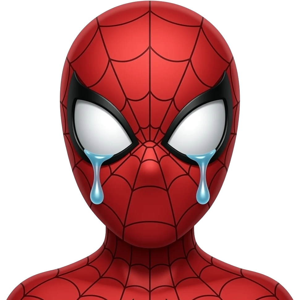 crying spiderman emoji