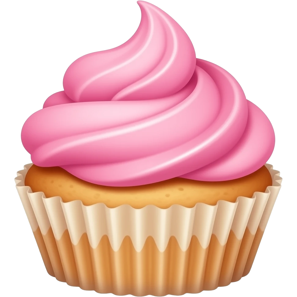 Cupcake with pink icing emoji