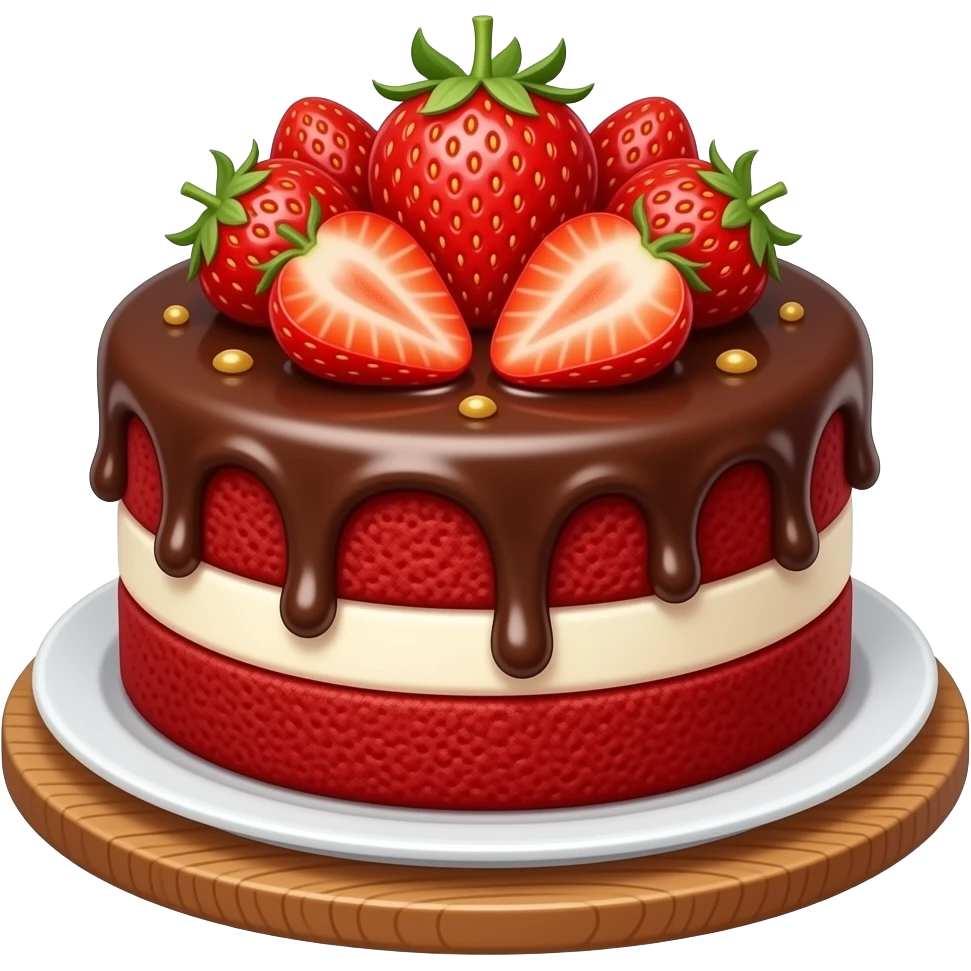 red velvet cake emoji