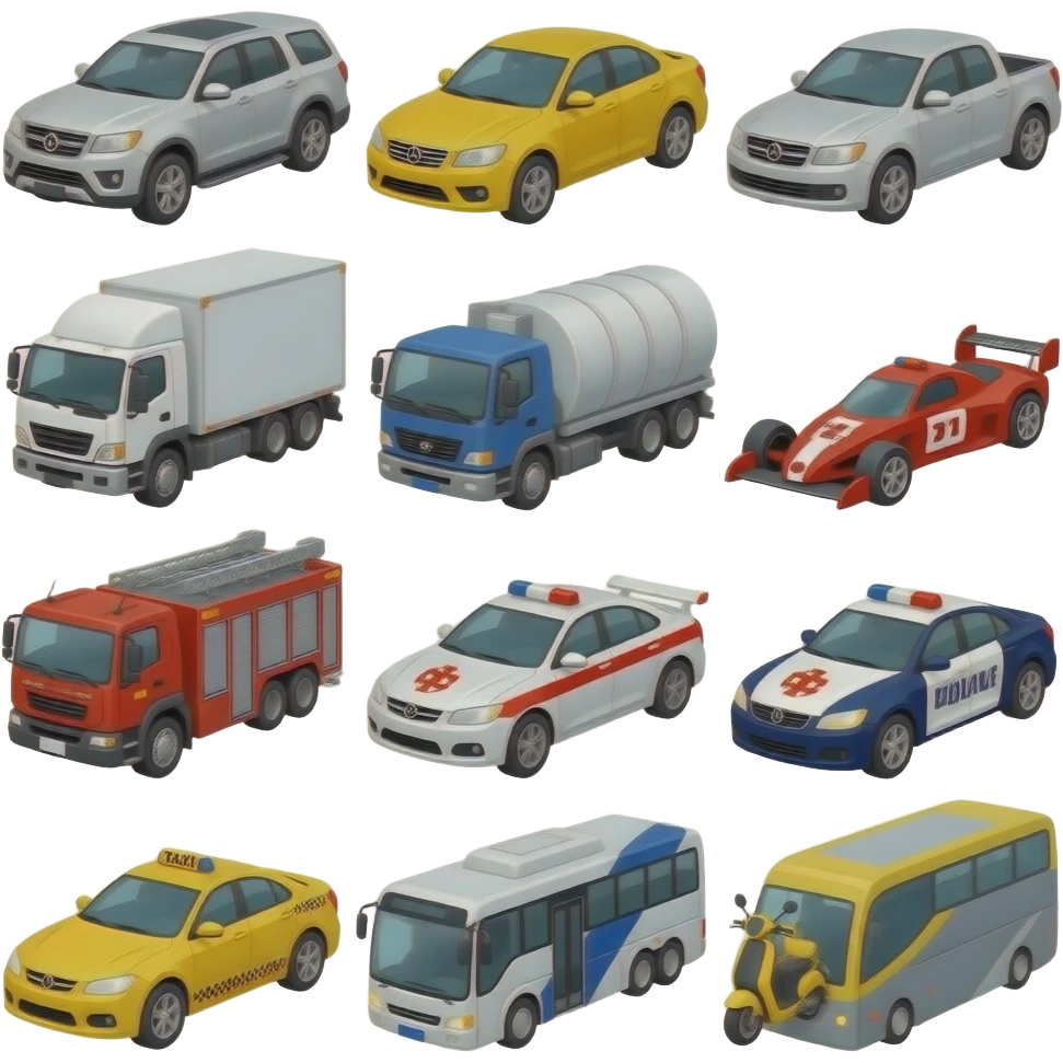 🚙🚗🛻🚐🚚🚛🛵🏍️🏎️🚒🚑🚓🚕🛺🚌🛣️ emoji